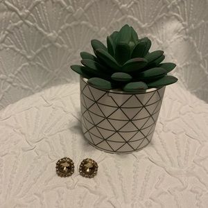 Gold earrings with Diamond like embellishments